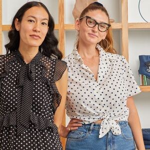 Vintage polka dot blouse